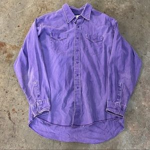 Purple wrangler button down